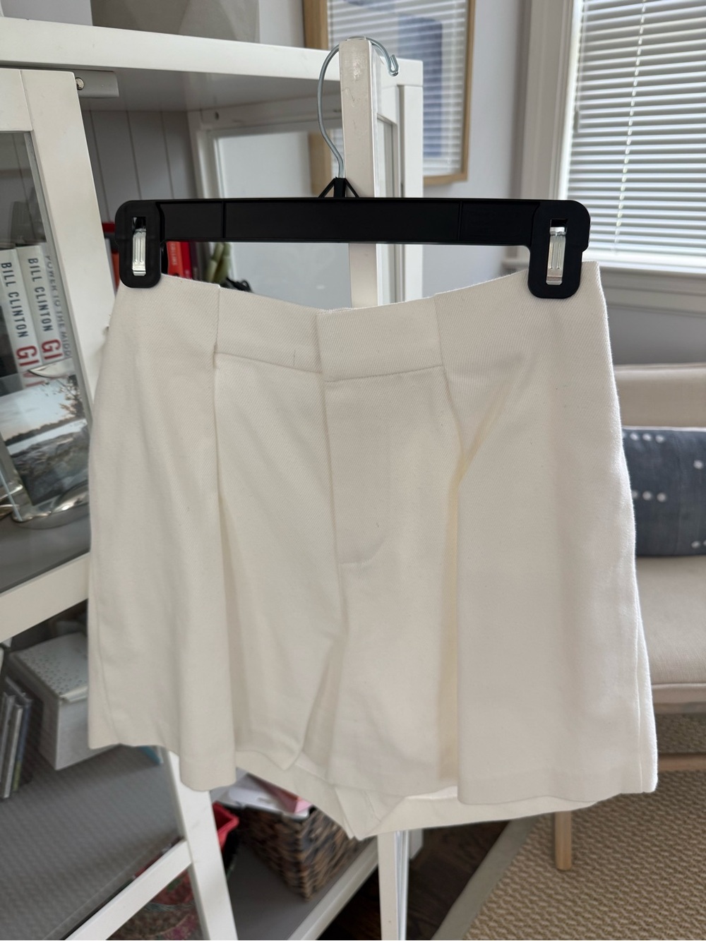 Vincent James Regenerative Cotton High-Waist White Tailored Shorts for Women